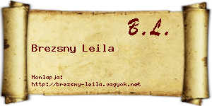 Brezsny Leila névjegykártya